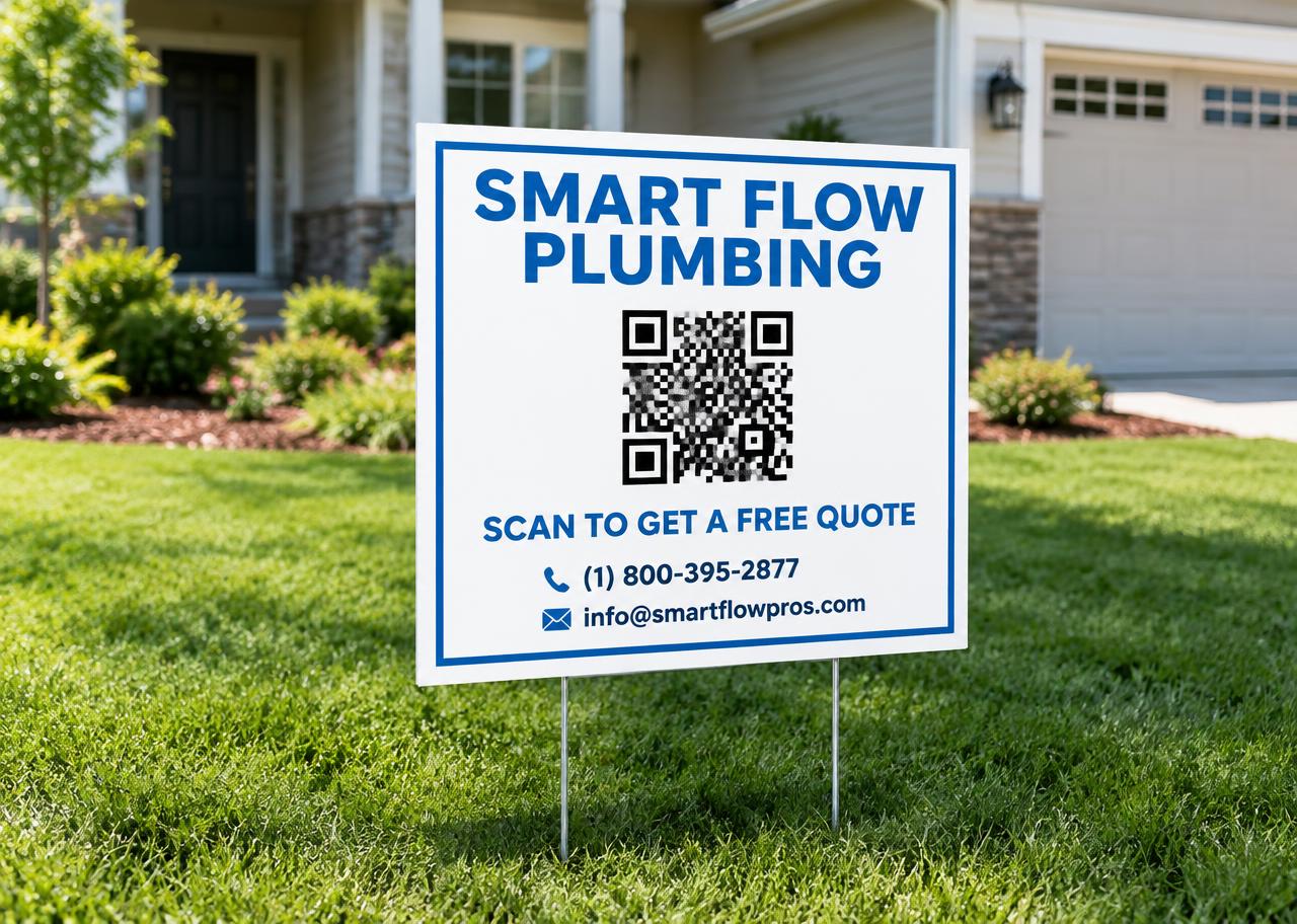 Barcode on yard signs